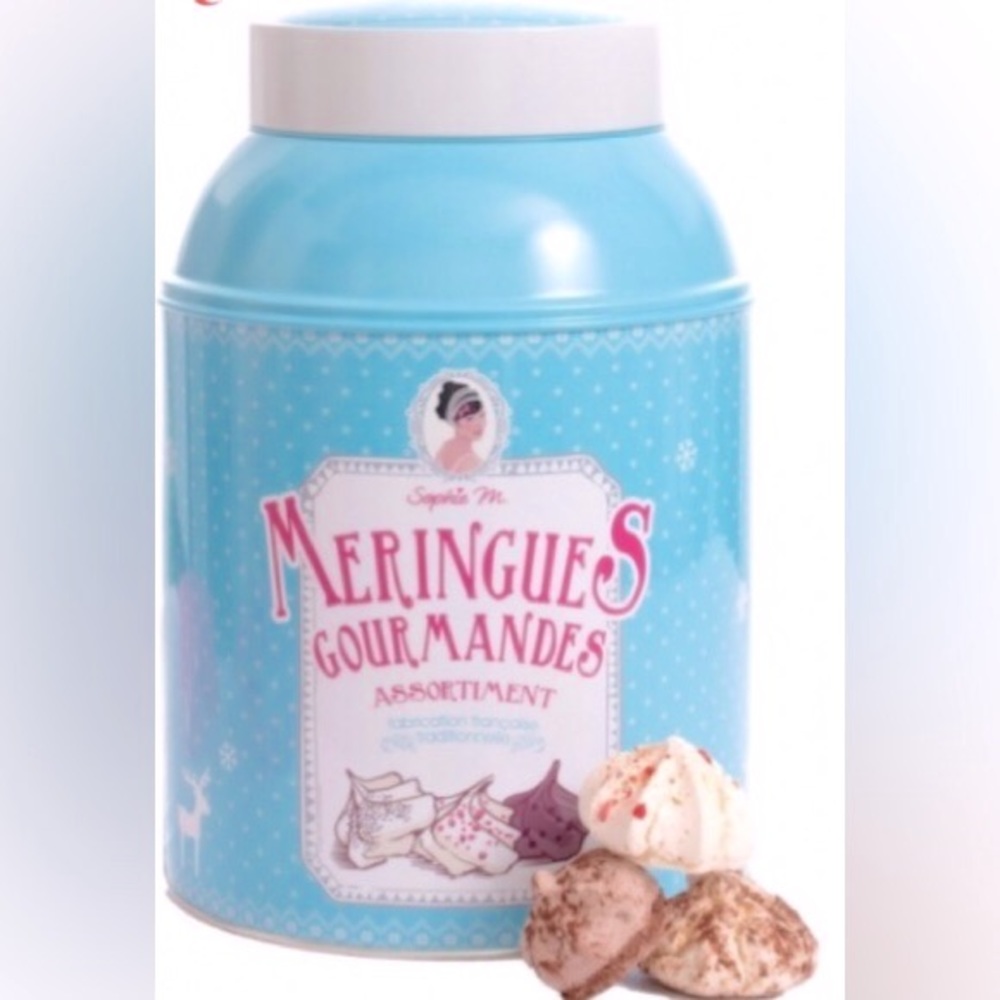 Sophie M. France Meringues Gourmandes Tin Blue with Polka dots